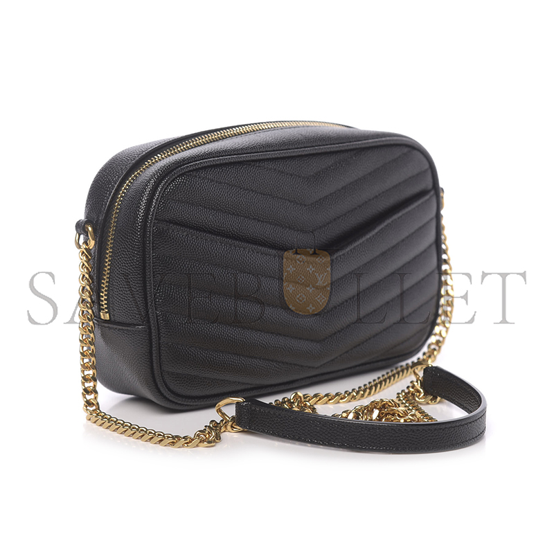 YSL LOU MINI BAG IN MATELASSÉ GRAIN DE POUDRE EMBOSSED LEATHER 6125791GF011000 (19*10.5*5cm)